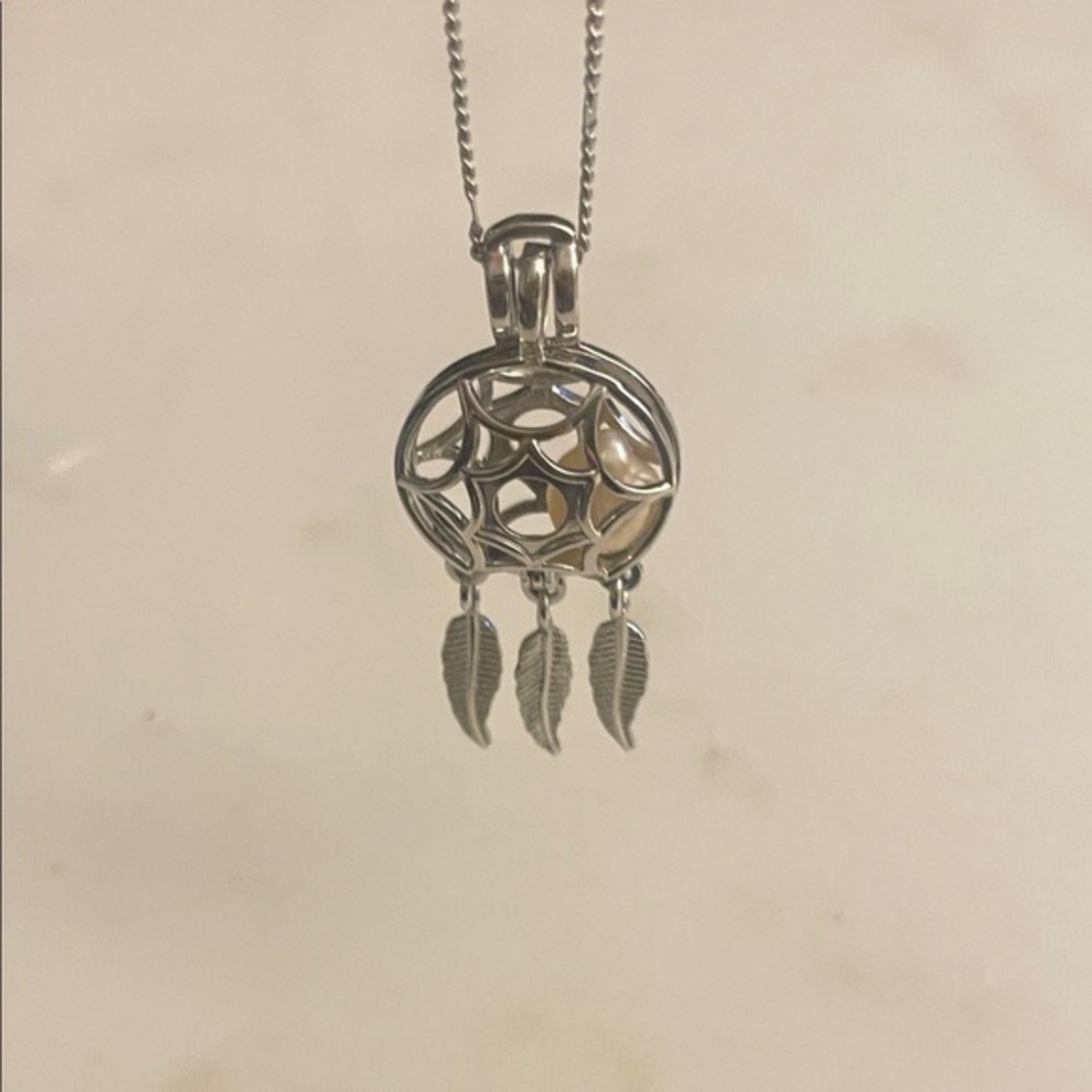 Boho necklaces Women’s Cage necklace Stamped 925 Chain link silver necklace